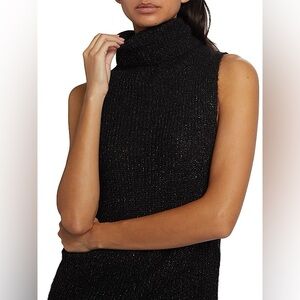 Sleeveless Grey Black Silver Glitter Tank Top Warm Material